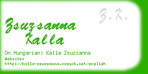 zsuzsanna kalla business card